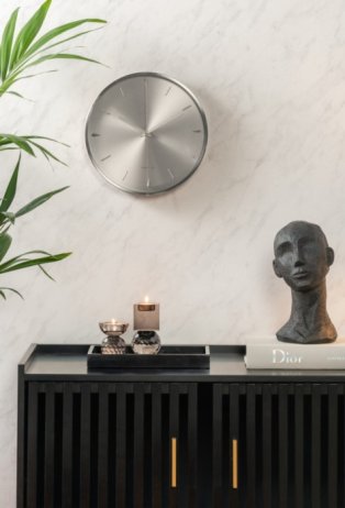 Designové nástěnné hodiny 5896SI Karlsson 30cm