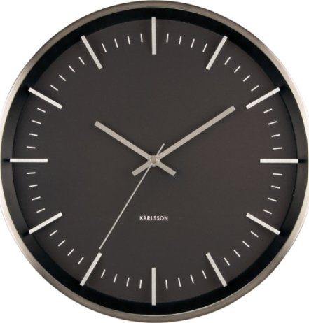 Designové nástěnné hodiny 5911SI Karlsson 35cm