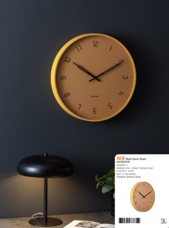 Designové nástěnné hodiny 5950YE Karlsson 40cm