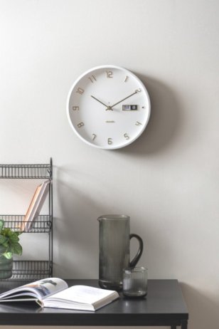 Designové nástěnné hodiny 5953WH Karlsson 30cm