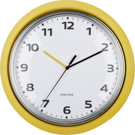 Designové nástěnné hodiny 6006YE Karlsson 34cm