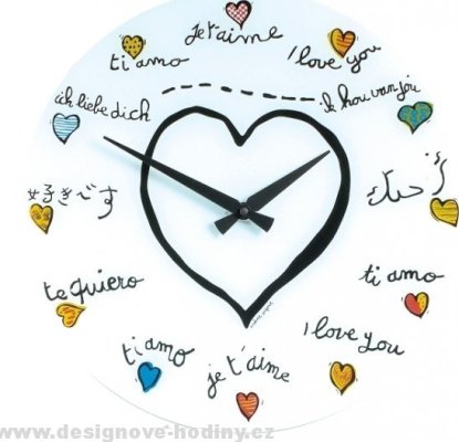 Designové nástěnné hodiny 8030 Nextime Loving You 43cm