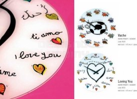 Designové nástěnné hodiny 8030 Nextime Loving You 43cm