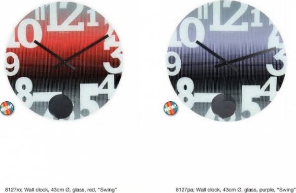 Designové nástěnné hodiny 8127pa Nextime Swing 43cm