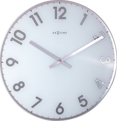 Designové nástěnné hodiny 8190wi Nextime Reflect 43cm
