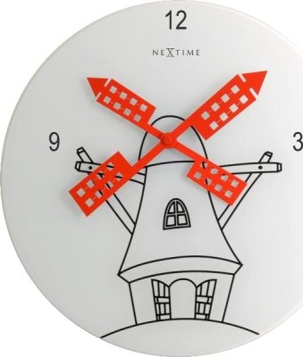 Designové nástěnné hodiny 8807 Nextime Windwild 30cm