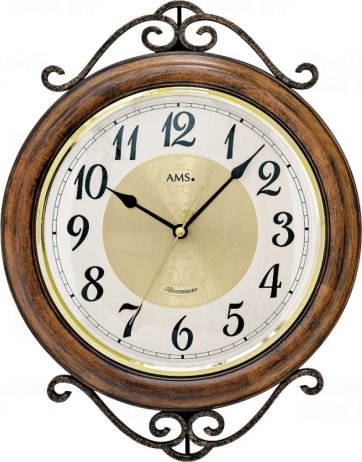 Designové nástěnné hodiny 9565 AMS 37cm s melodii Westminster