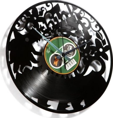 Designové nástěnné hodiny Discoclock 009 Think green 30cm