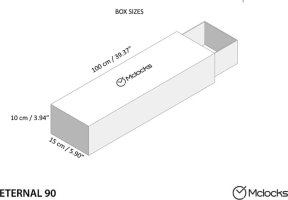 Designové nástěnné hodiny ETL912 Eternal silver-black 90cm