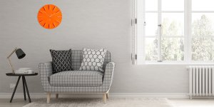 Dětské designové nástěnné hodiny Future Time FT2010OR Round orange 40cm