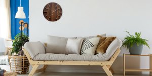 Designové nástěnné hodiny Future Time FT2010WE Round dark natural brown 40cm