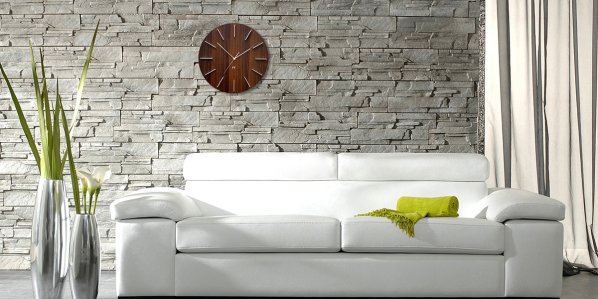 Designové nástěnné hodiny Future Time FT2010WE Round dark natural brown 40cm