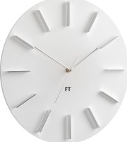 Designové nástěnné hodiny Future Time FT2010WH Round white 40cm