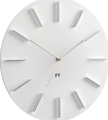 Designové nástěnné hodiny Future Time FT2010WH Round white 40cm