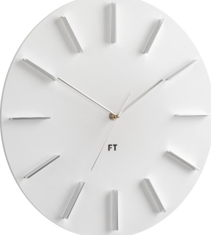Designové nástěnné hodiny Future Time FT2010WH Round white 40cm