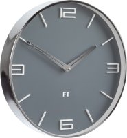 Designové nástěnné hodiny Future Time FT3010GY Flat grey 30cm