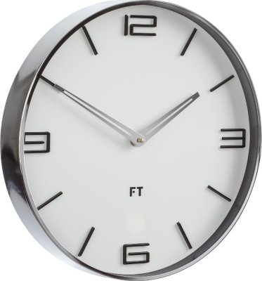 Designové nástěnné hodiny Future Time FT3010WH Flat white 30cm