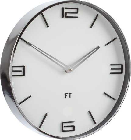 Designové nástěnné hodiny Future Time FT3010WH Flat white 30cm