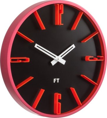 Designové nástěnné hodiny Future Time FT6010BK Numbers 30cm