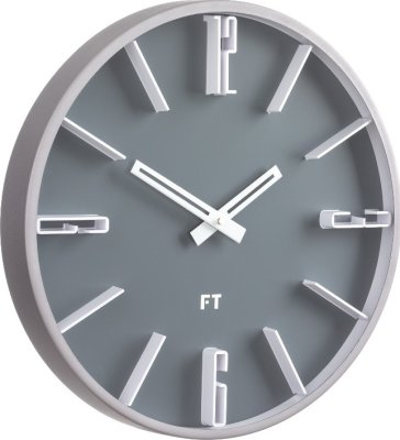 Designové nástěnné hodiny Future Time FT6010GY Numbers 30cm