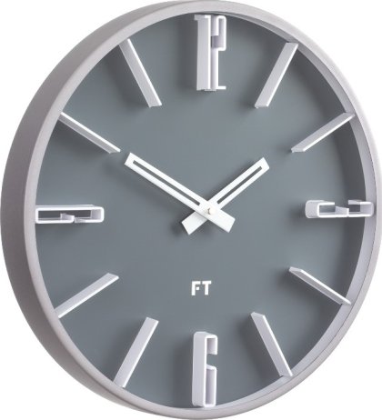 Designové nástěnné hodiny Future Time FT6010GY Numbers 30cm