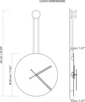 Designové nástěnné hodiny INF3011 Infinity black/walnut 65cm