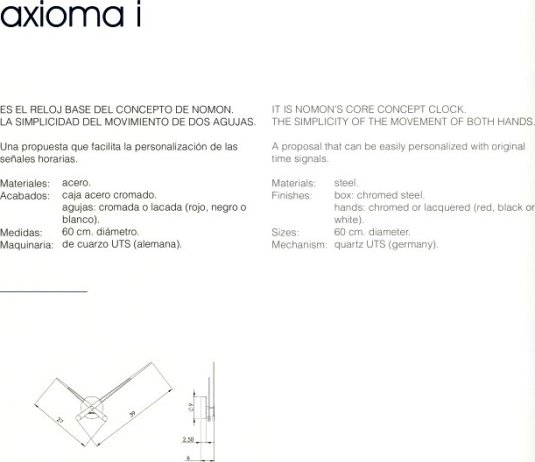 Designové nástěnné hodiny Nomon Axioma IN 60cm