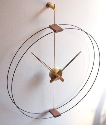 Designové nástěnné hodiny Nomon Barcelona Gold Small 76cm