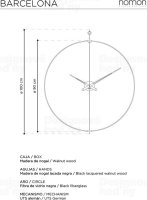 Designové nástěnné hodiny Nomon Barcelona N 100cm