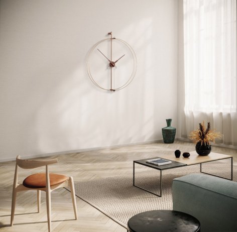 Designové nástěnné hodiny Nomon Barcelona Premium Gold 103cm