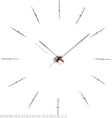 Designové nástěnné hodiny Nomon Merlin Walnut 125cm