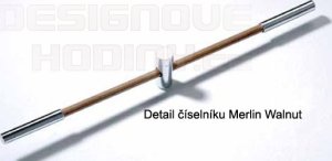 Designové nástěnné hodiny Nomon Merlin Walnut 125cm