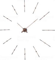 Designové nástěnné hodiny Nomon Merlin Walnut Graphite 125cm