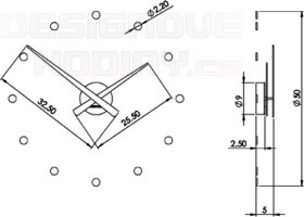 Designové nástěnné hodiny NOMON OJ červené 50cm
