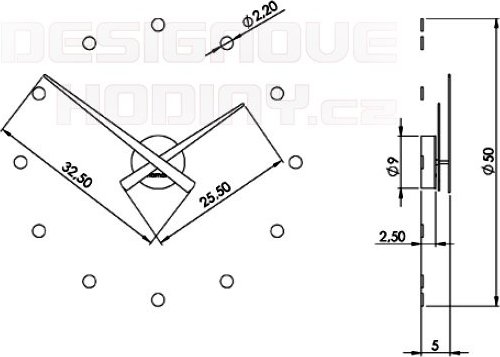Designové nástěnné hodiny NOMON OJ červené 50cm