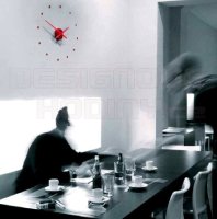 Designové nástěnné hodiny NOMON OJ červené 50cm