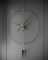 Designové nástěnné hodiny PP801 Pendulum Plus antique gold-black 80cm