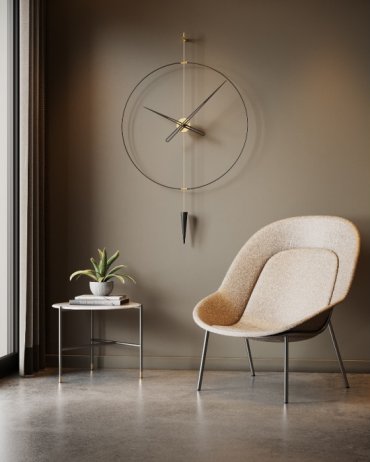 Designové nástěnné hodiny PP801 Pendulum Plus antique gold-black 80cm