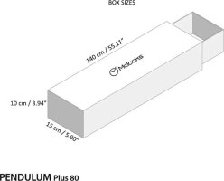 Designové nástěnné hodiny PP802 Pendulum Plus black-black 80cm