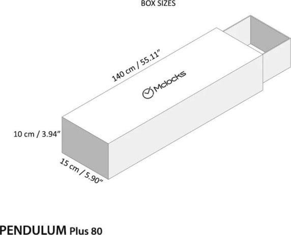 Designové nástěnné hodiny PP802 Pendulum Plus black-black 80cm