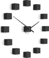 Designové nástěnné nalepovací hodiny Future Time FT3000BK Cubic black