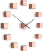 Designové nástěnné nalepovací hodiny Future Time FT3000CO Cubic copper