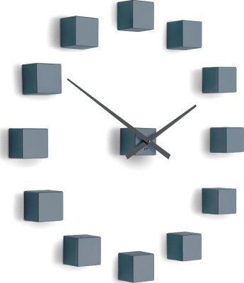 Designové nástěnné nalepovací hodiny Future Time FT3000GY Cubic light grey