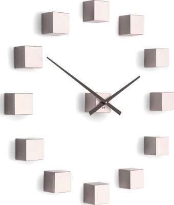 Designové nástěnné nalepovací hodiny Future Time FT3000PI Cubic pink