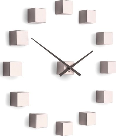 Designové nástěnné nalepovací hodiny Future Time FT3000PI Cubic pink