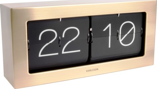 Designové nástěnné/stolní překlápěcí hodiny 5642GD Karlsson 37cm