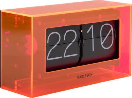 Designové nástěnné/stolní překlápěcí hodiny 5976OR Karlsson 21cm