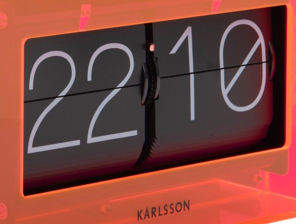 Designové nástěnné/stolní překlápěcí hodiny 5976OR Karlsson 21cm