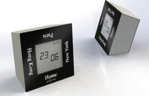 Designové stolní digitální hodiny 5190zw Nextime Turn4Time 8cm