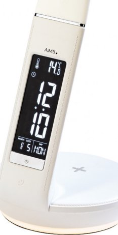 Designové stolní digitální LED hodiny 1304 AMS s noční LED lampou a nabíječkou pro smartphone